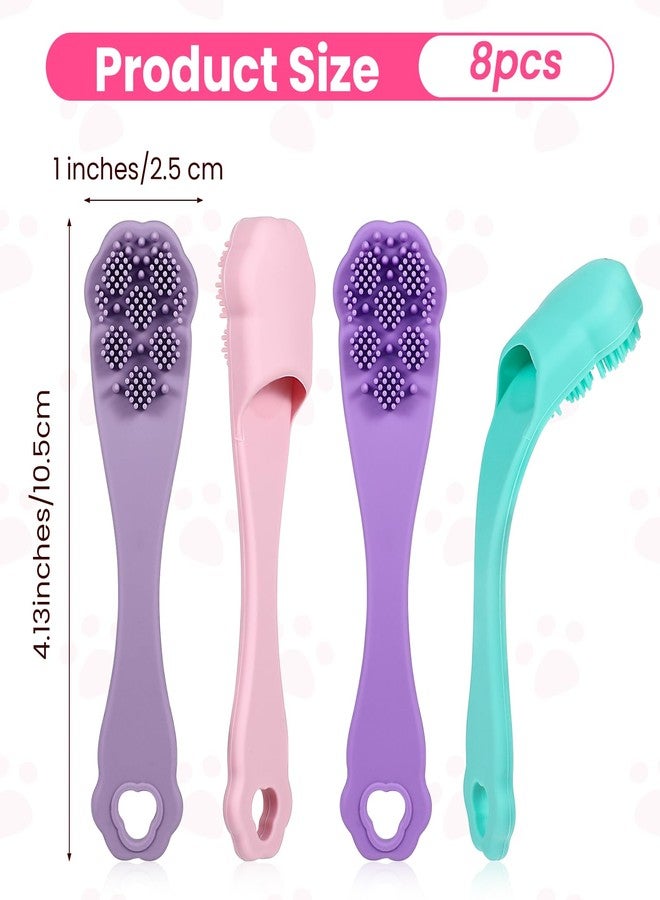 ADLABLD 8 Pack Silicone Dog & Cat Finger Toothbrush Kit, Food Grade Toothbrush for Dog, Safe, Non-Toxic, Easy Teeth Cleaning, Prevents Bad Breath & Oral Inflammation - Image 2